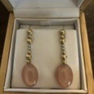 Antonini Milano Gold and Diamond Pendant Earrings